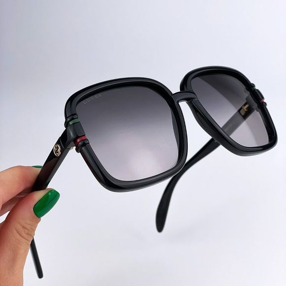 GUCCI GG1066S 001 Sunglasses Black Gray Gradient Butterfly Women
